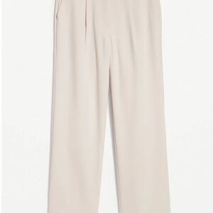 L Old Navy extra High-Waist Taylor Wide Leg Pants in Light Cream Khaki